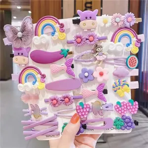 شعيرات أطفال لطيفة 14 شبيكة  14 Cute Baby Hair Clips