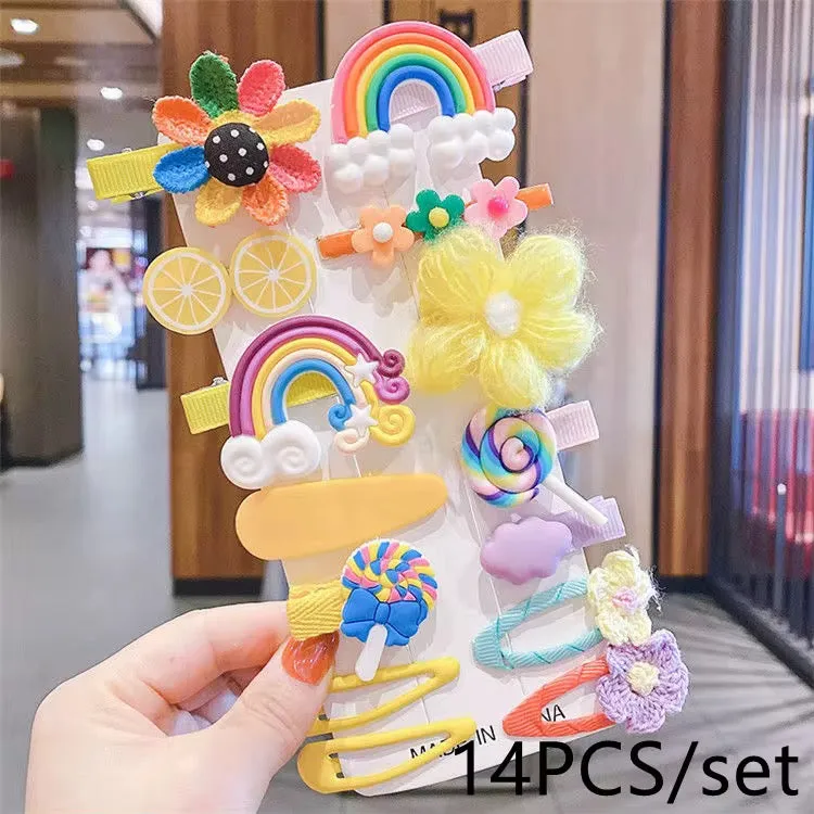 شعيرات أطفال لطيفة 14 شبيكة  14 Cute Baby Hair Clips