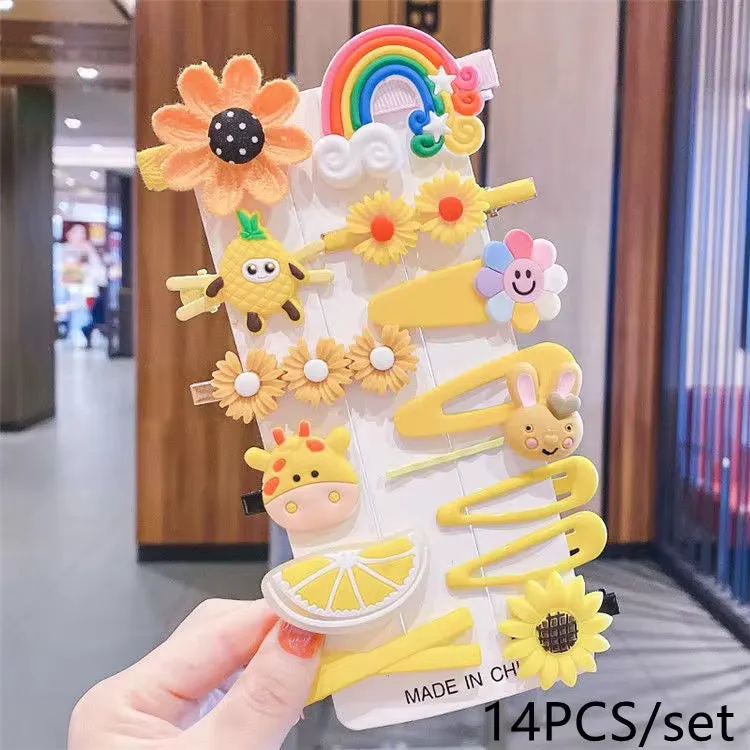 شعيرات أطفال لطيفة 14 شبيكة  14 Cute Baby Hair Clips