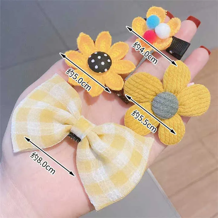 عيد الفصح الحيوان مشبك شعر مجموعة أرنب زهرة . aster Animal Hair Clip Set Rabbit Flower Shape Hairpins