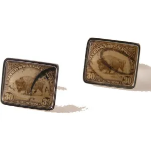 1931 BUFFALO STAMP CUFFLINKS | NEW ORLEANS CUFFLINKS