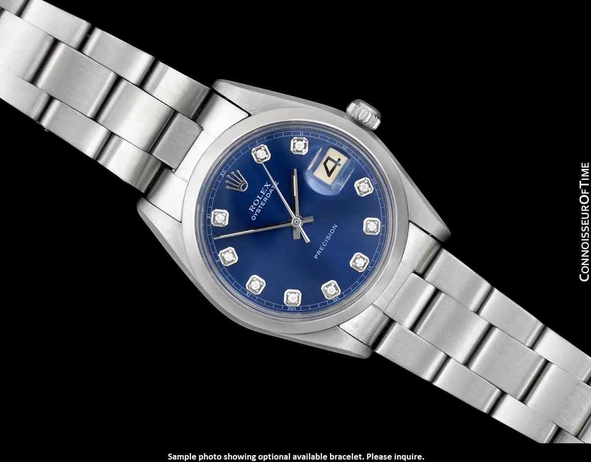 1954 Rolex Oyster Precision Classic Vintage Mens Handwound Watch with Silver Dial - Stainless Steel
