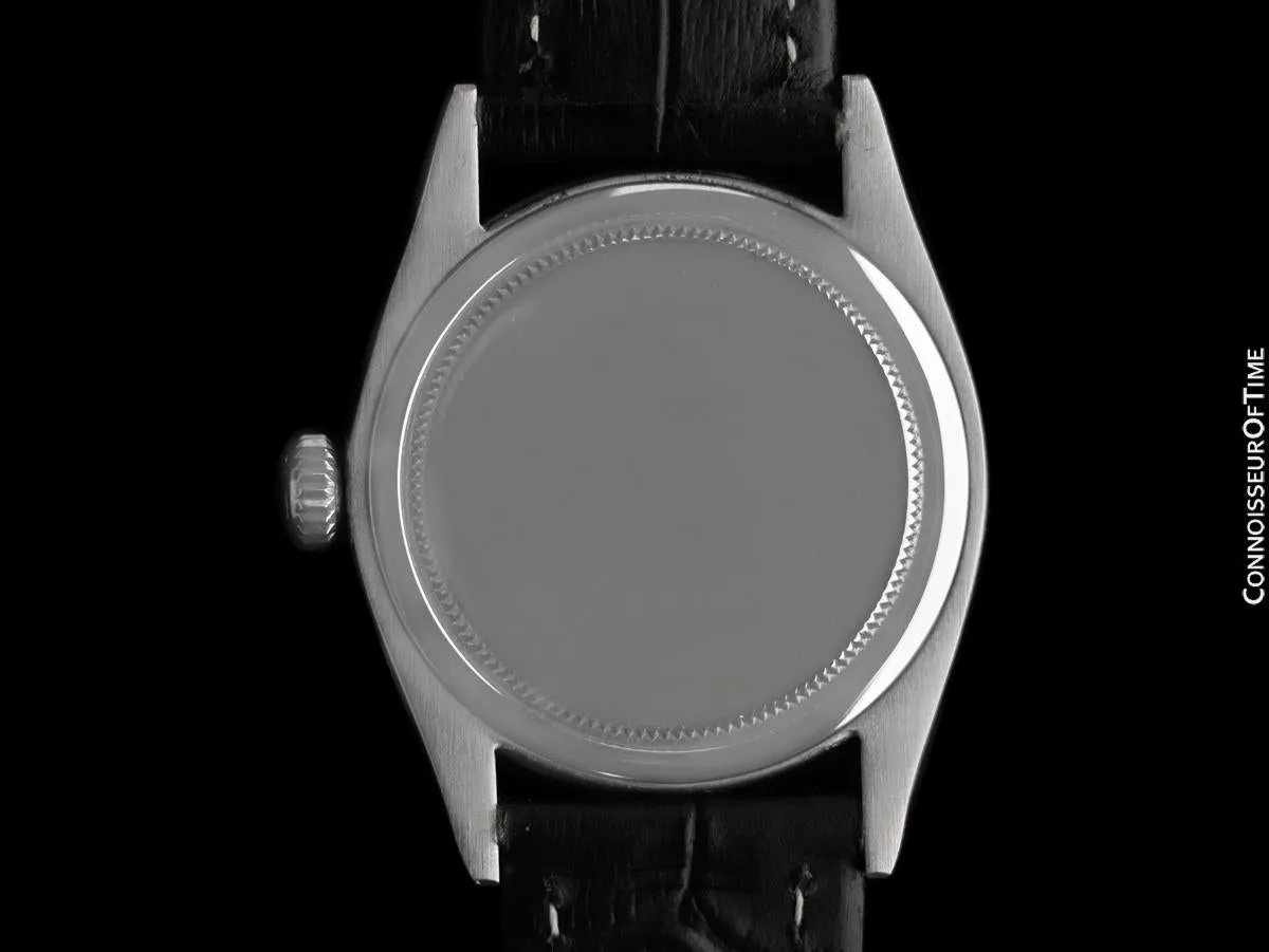 1954 Rolex Oyster Precision Classic Vintage Mens Handwound Watch with Silver Dial - Stainless Steel
