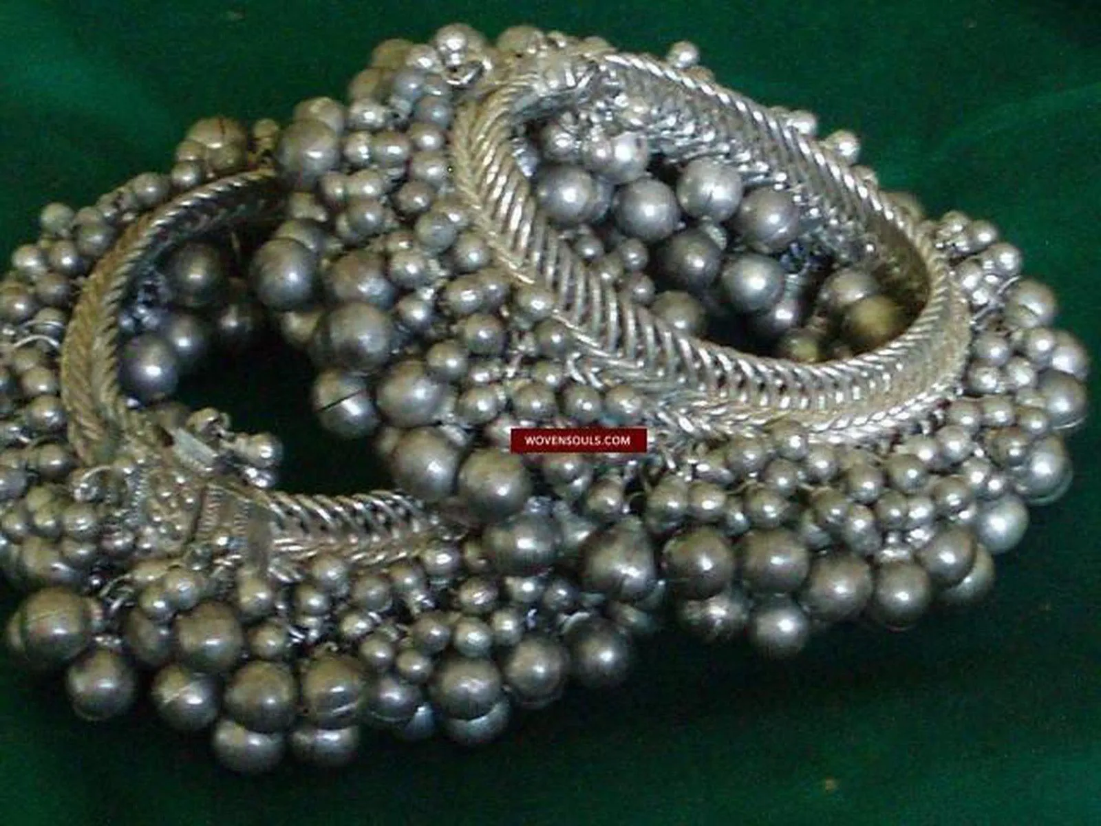 272 SOLD Heavy Heirloom Silver Payal Anklets