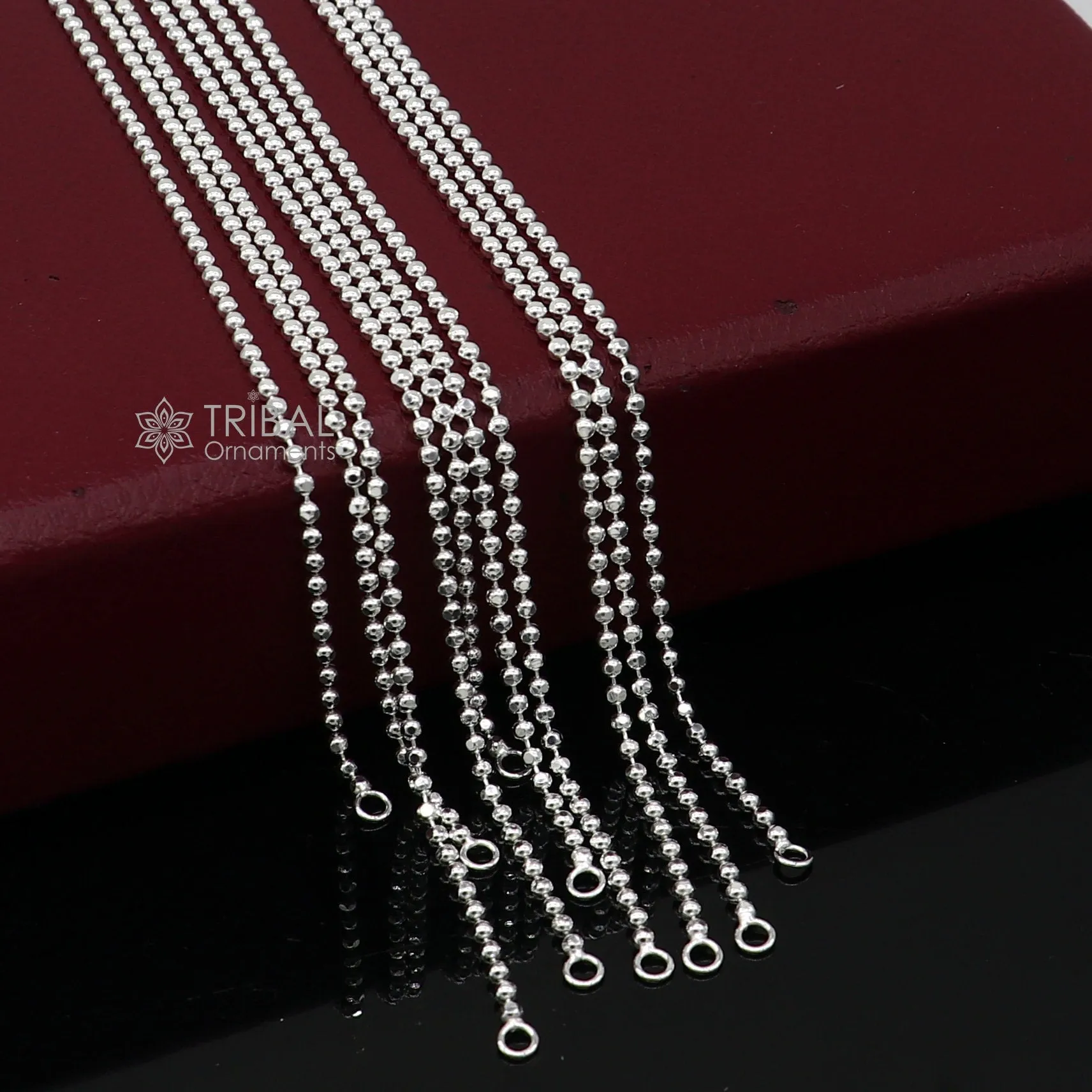 2mm 925 sterling silver beaded/ball chain anklet bracelet amazing light weight delicate anklets gorgeous belly dance silver jewelry ank614