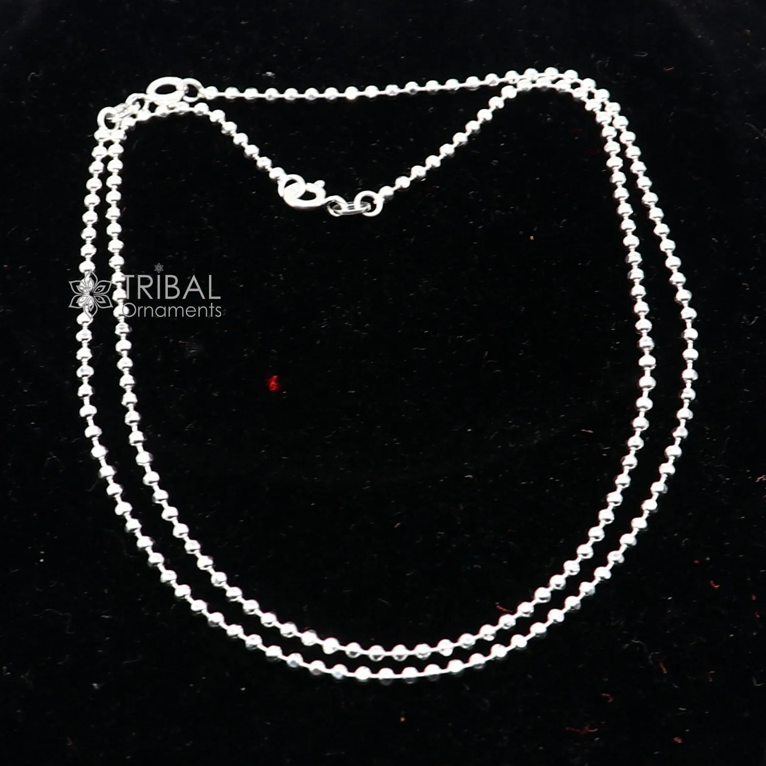 2mm 925 sterling silver beaded/ball chain anklet bracelet amazing light weight delicate anklets gorgeous belly dance silver jewelry ank614
