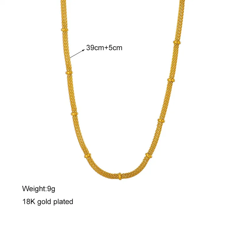 316L Stainless Steel Gold Color Thick Chain Necklace Bracelets For Women