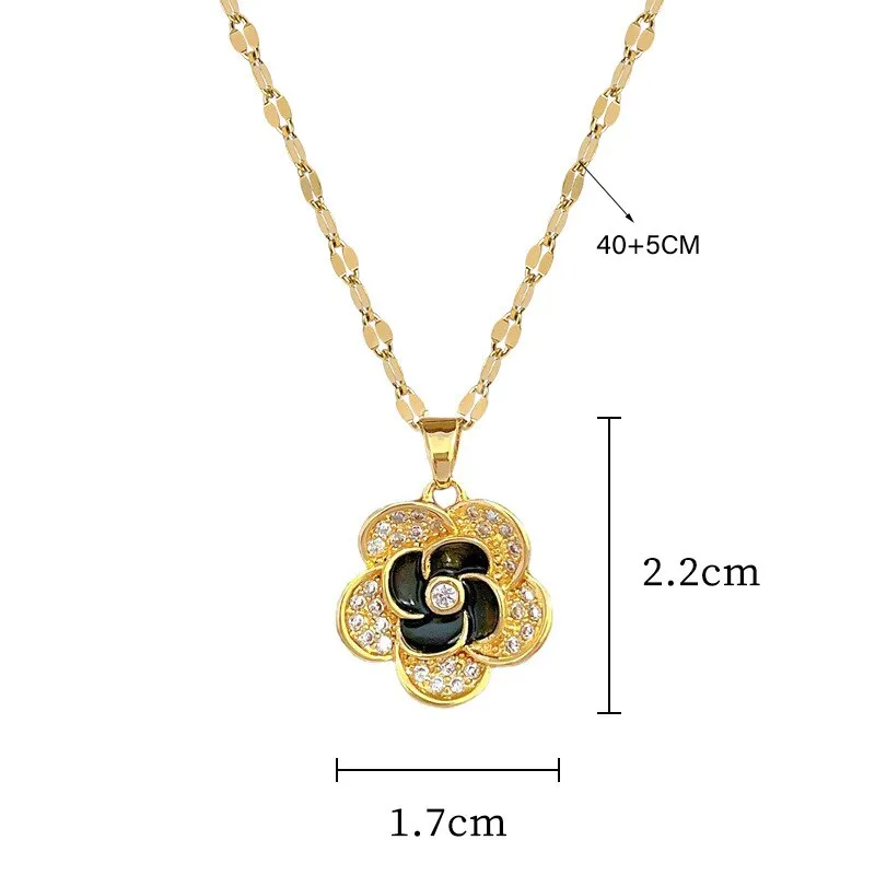 316L Stainless Steel Lovely Flowers Pendant Necklace Earrings For Women