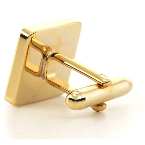 5 x Personalised Engraved Square Gold Cufflinks