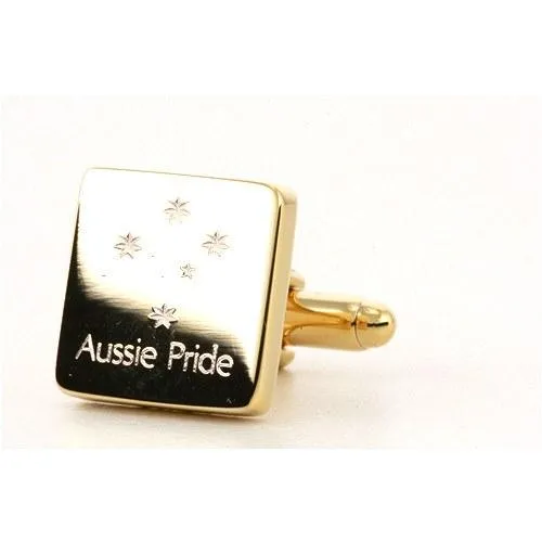 5 x Personalised Engraved Square Gold Cufflinks