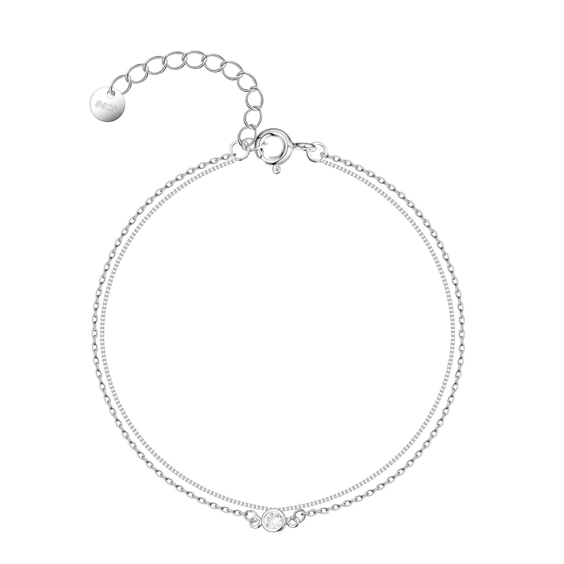 925 Sterling Silver Ankle Bracelet Multilayer Anklets for Women Satellite, Star, Cross, Circle, Butterfly, Teardrop, Oval Disk Layered Anklet Beach Jewelry double layered