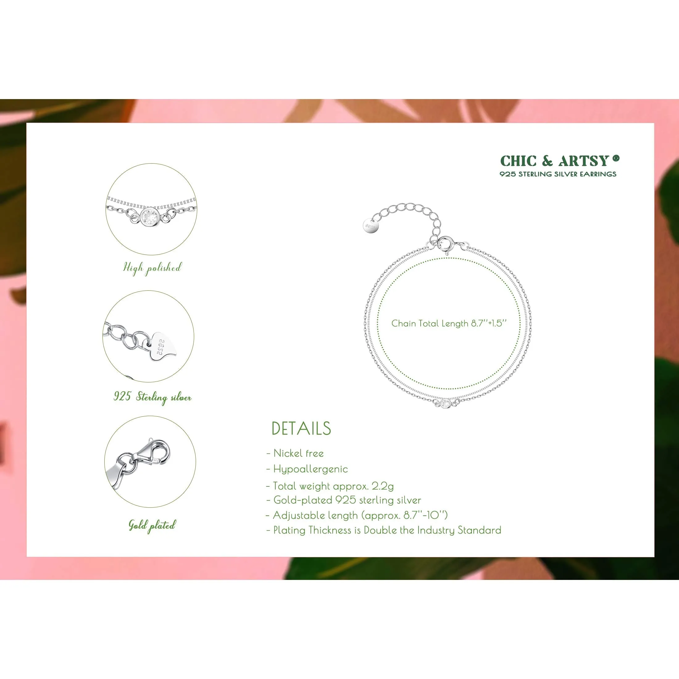 925 Sterling Silver Ankle Bracelet Multilayer Anklets for Women Satellite, Star, Cross, Circle, Butterfly, Teardrop, Oval Disk Layered Anklet Beach Jewelry double layered