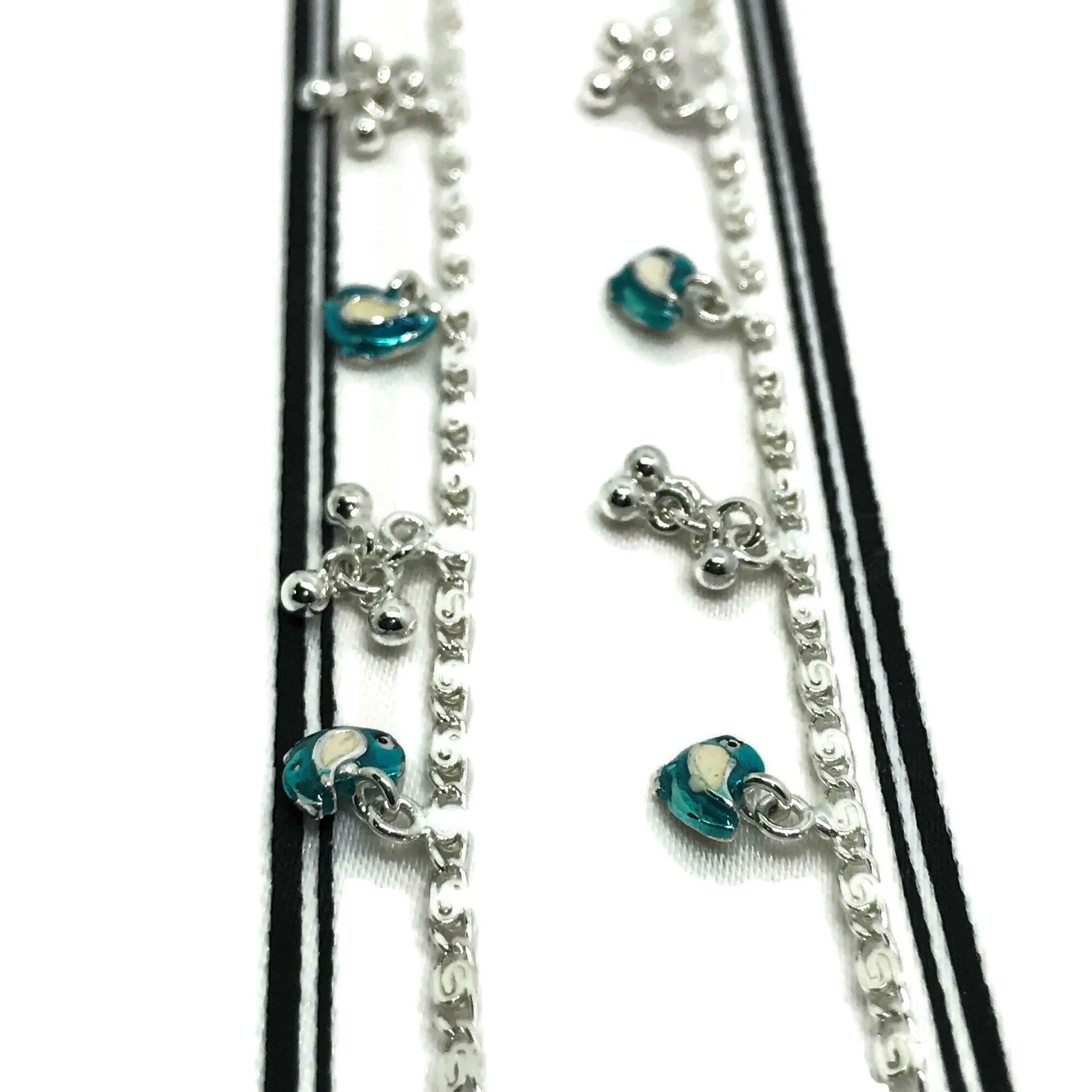 925 Sterling Silver Designer Fancy Anklet  - Style#48