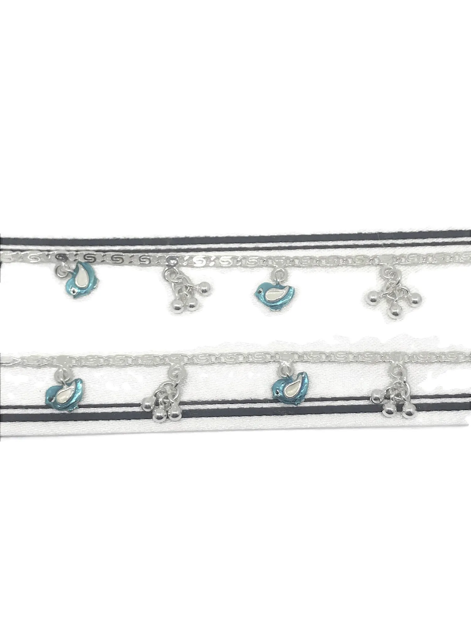 925 Sterling Silver Designer Fancy Anklet  - Style#48