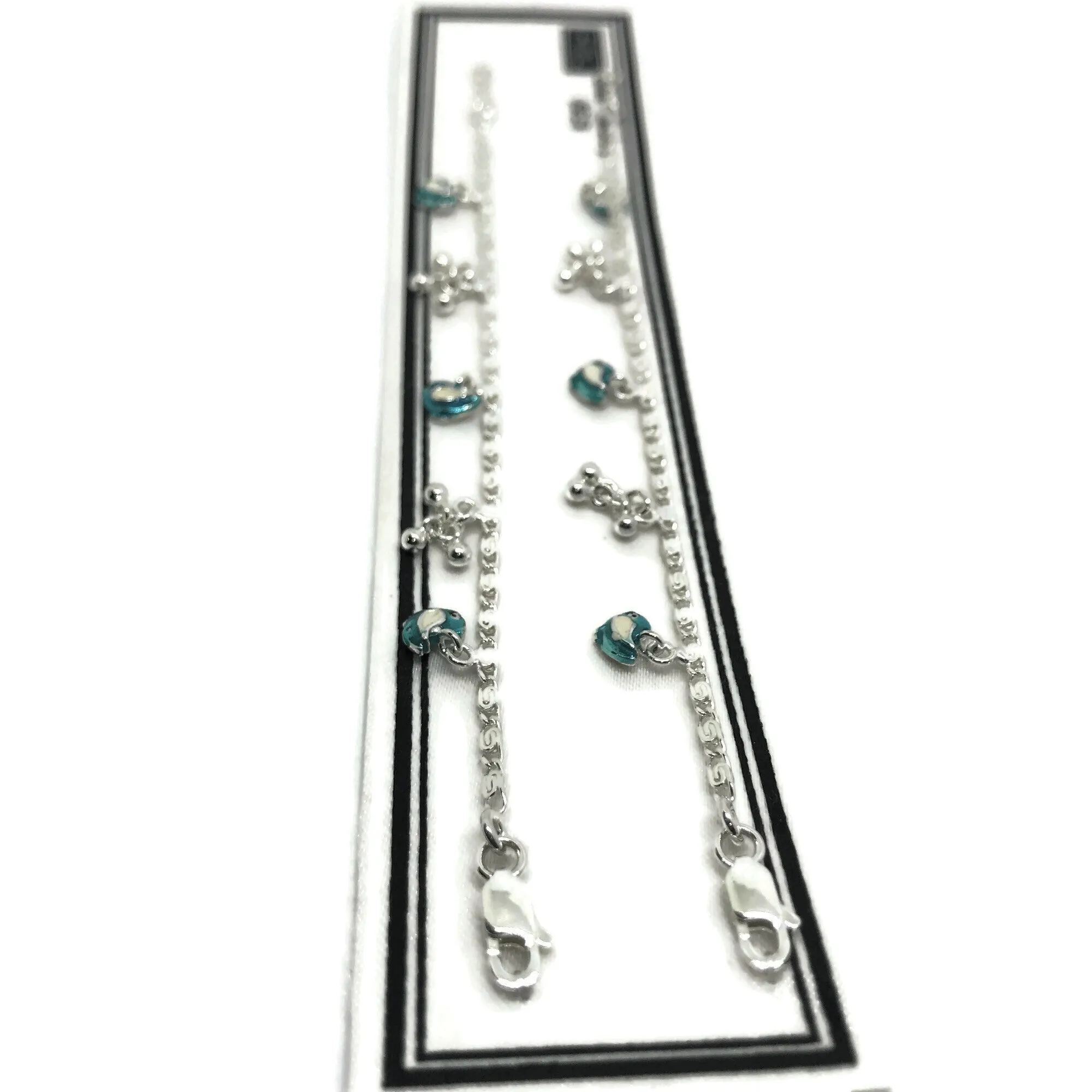 925 Sterling Silver Designer Fancy Anklet  - Style#48