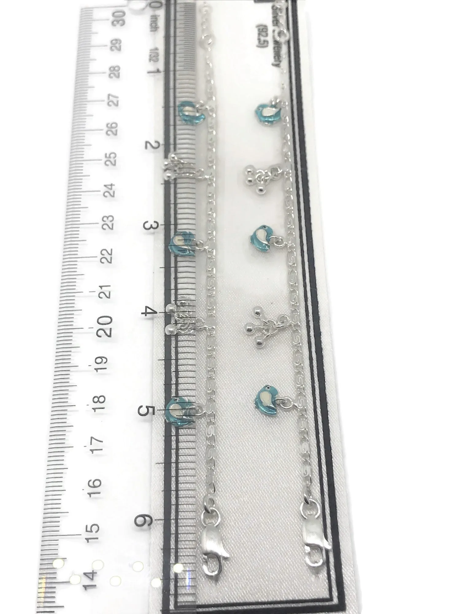 925 Sterling Silver Designer Fancy Anklet  - Style#48