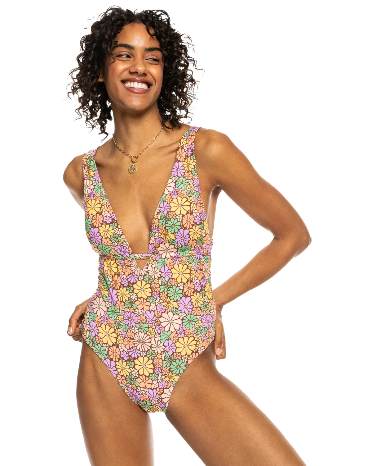 All About Sol One Piece Swimsuit in Rootbeer