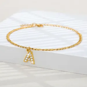 Ancient English Letter Anklet Letter Anklet Spot English Letter Pendant Jewelry