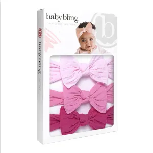 Baby Bling Knot Headband Box Set | Pink, Bubblegum, Hot Pink