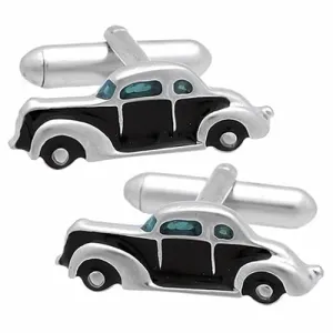 Black Classic Car Cufflinks