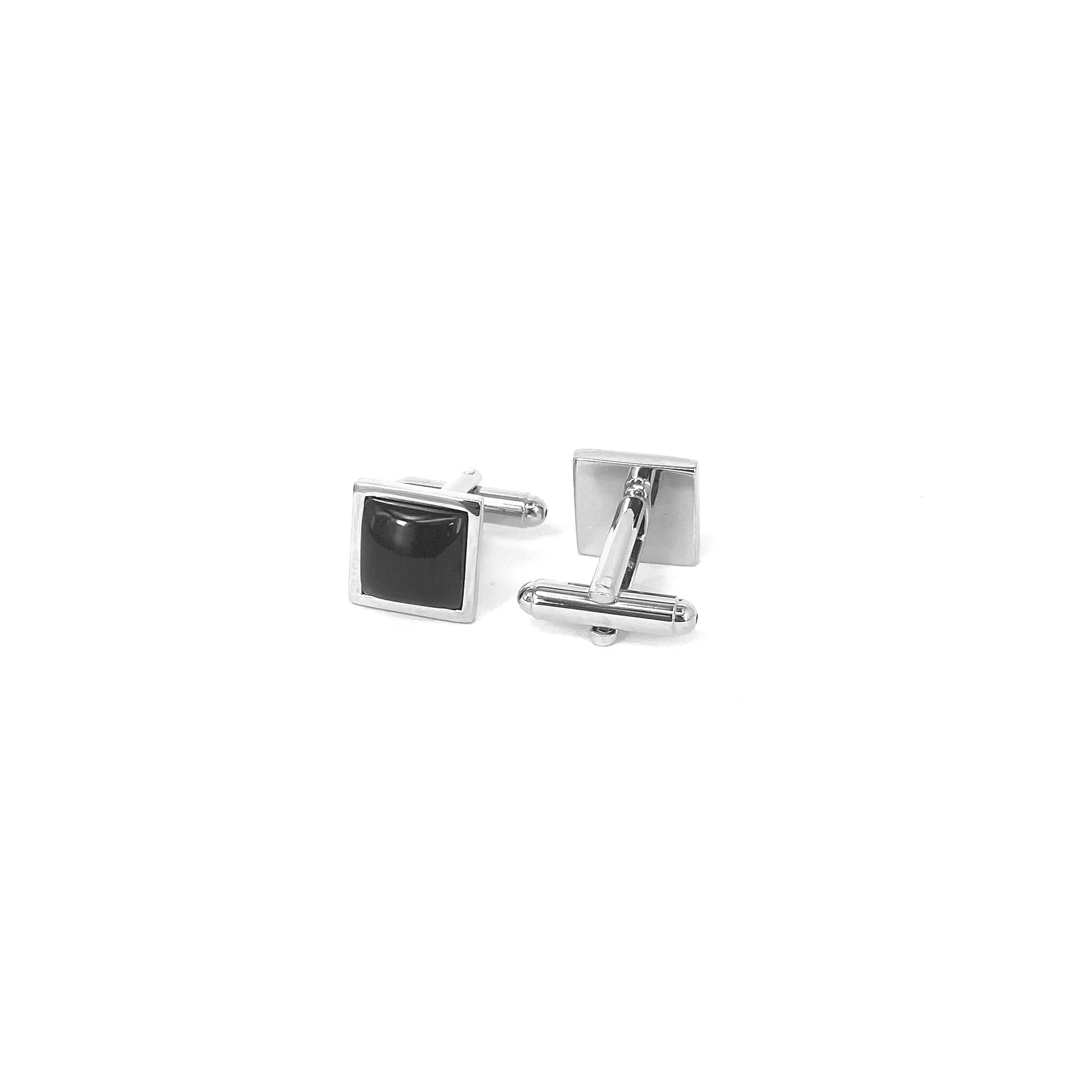 Black Fiber Glass (Small) Square Cufflinks (Online Exclusive)