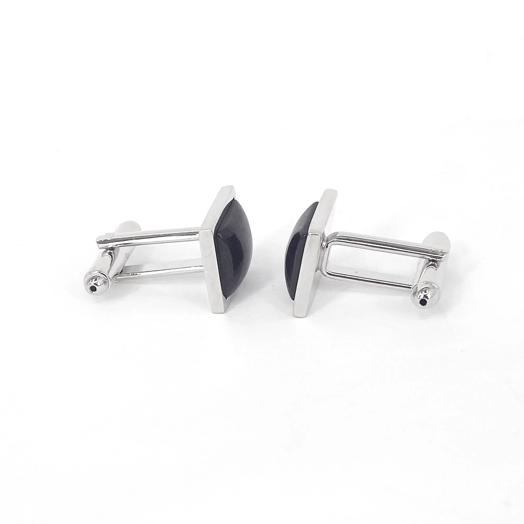 Black Fiber Glass (Small) Square Cufflinks (Online Exclusive)