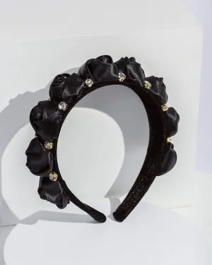 Black Rose Detail Headband