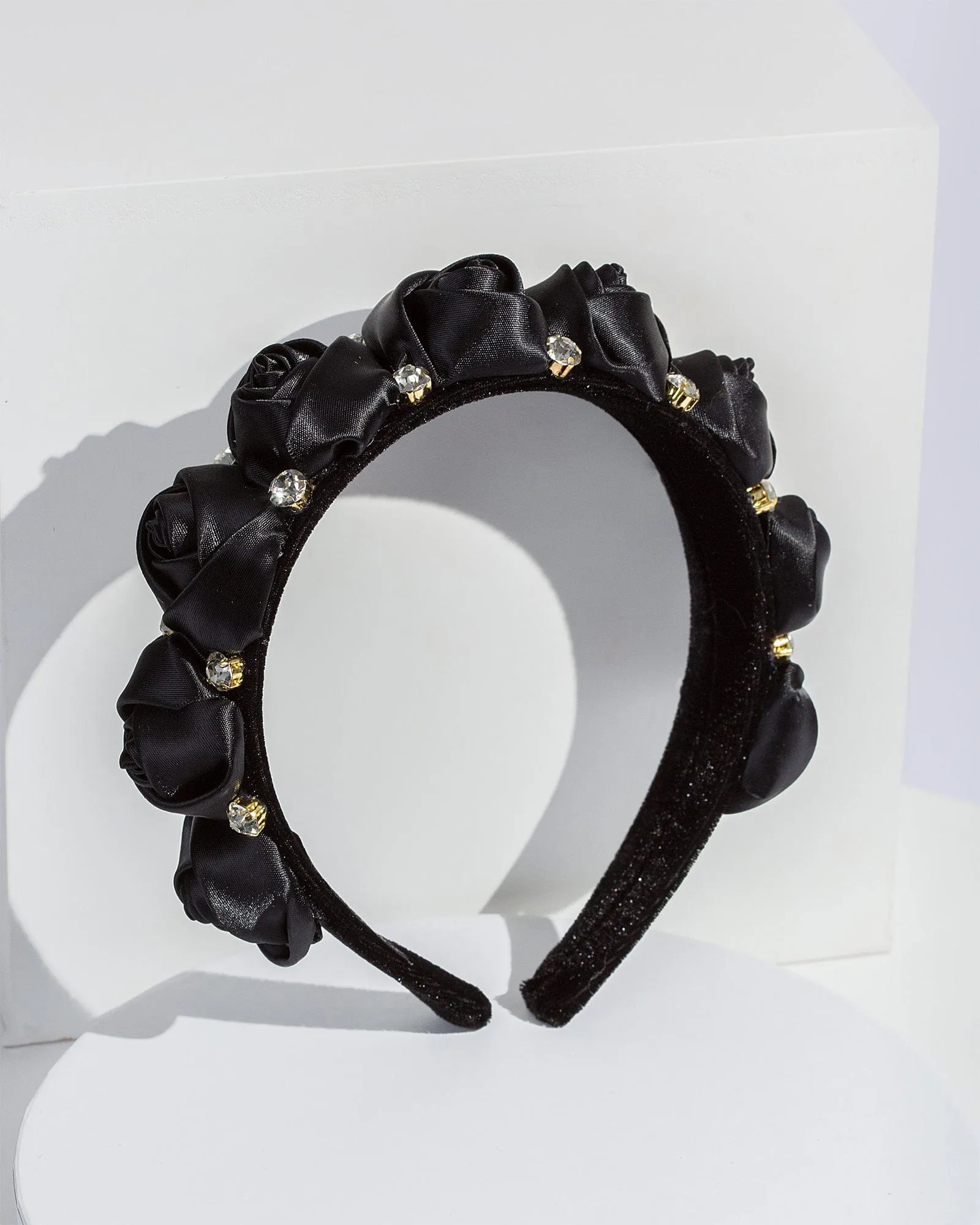Black Rose Detail Headband