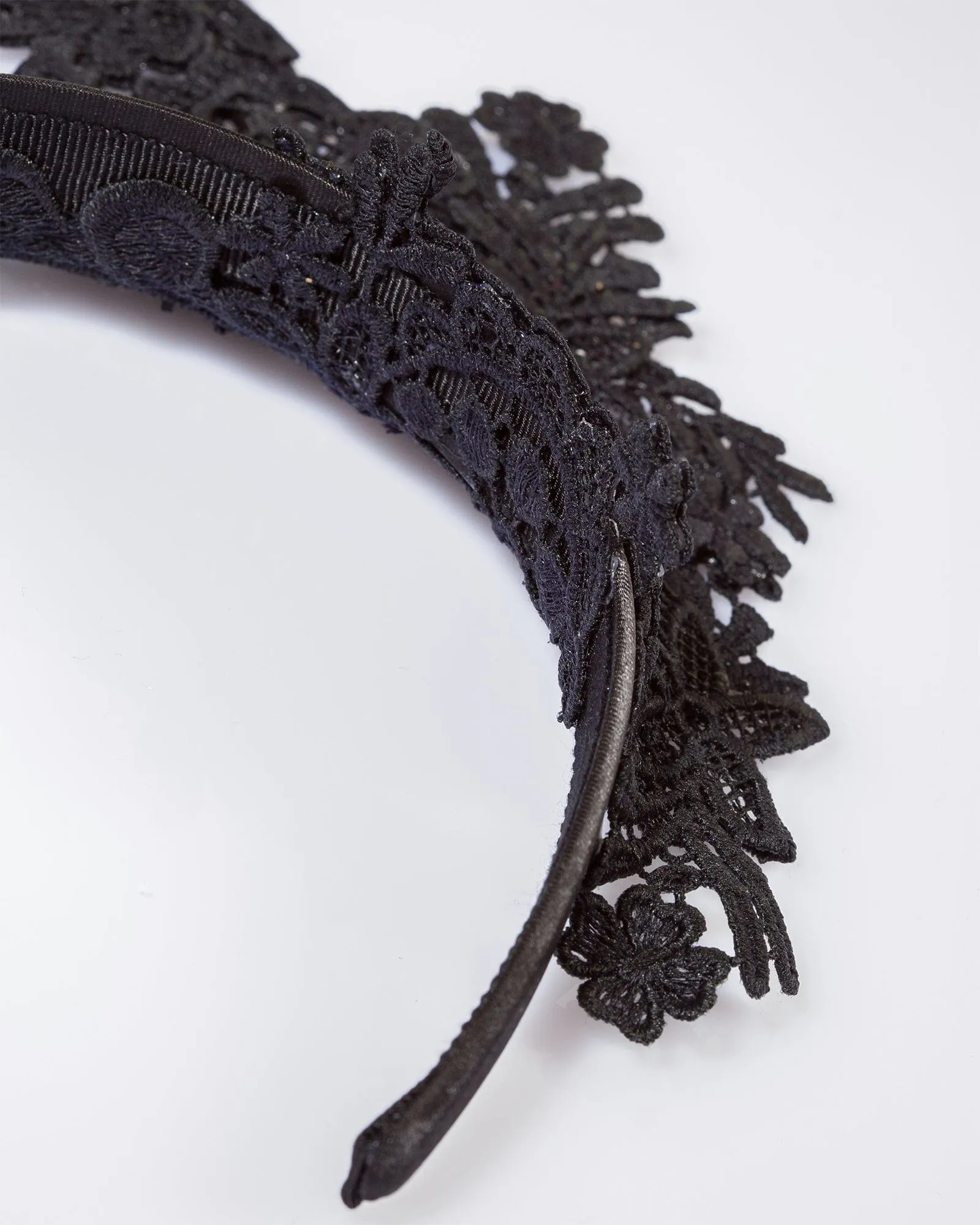 Black Side Lace Detail Fascinator