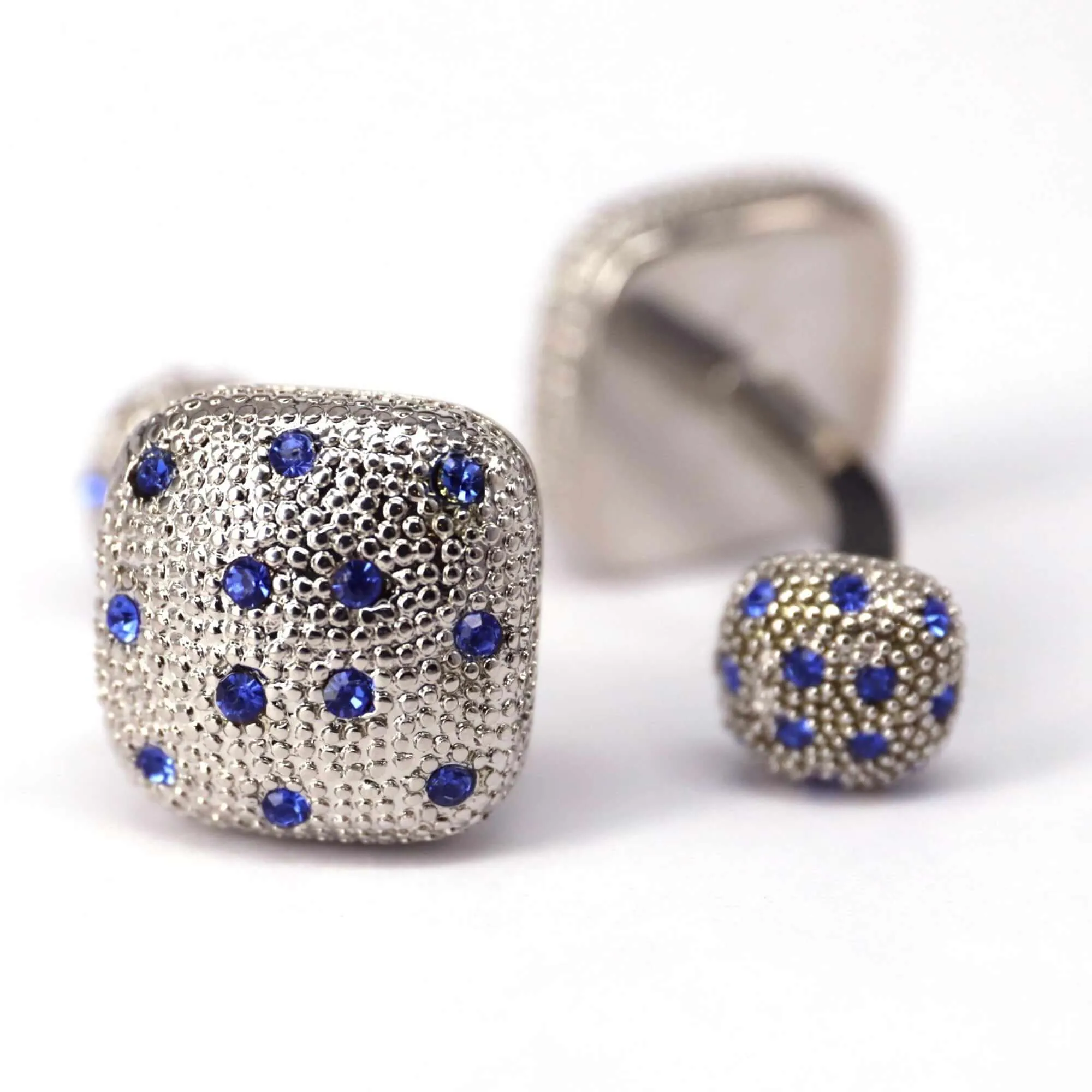 Blue Strawberry Cufflinks in Silver (Online Exclusive)