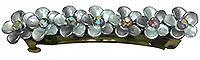 Bmid400-6 Bella Flower Barrette with AB Crystals French Clasp GL86400-6