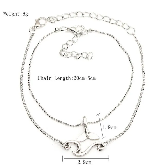Boho Style Star Anklet  Fashion Multilayer Foot Chain