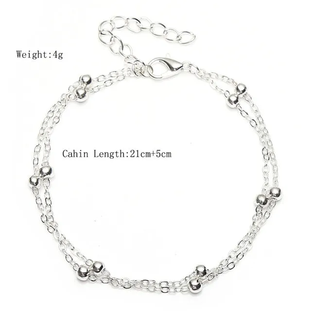 Boho Style Star Anklet  Fashion Multilayer Foot Chain
