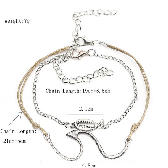 Boho Style Star Anklet  Fashion Multilayer Foot Chain
