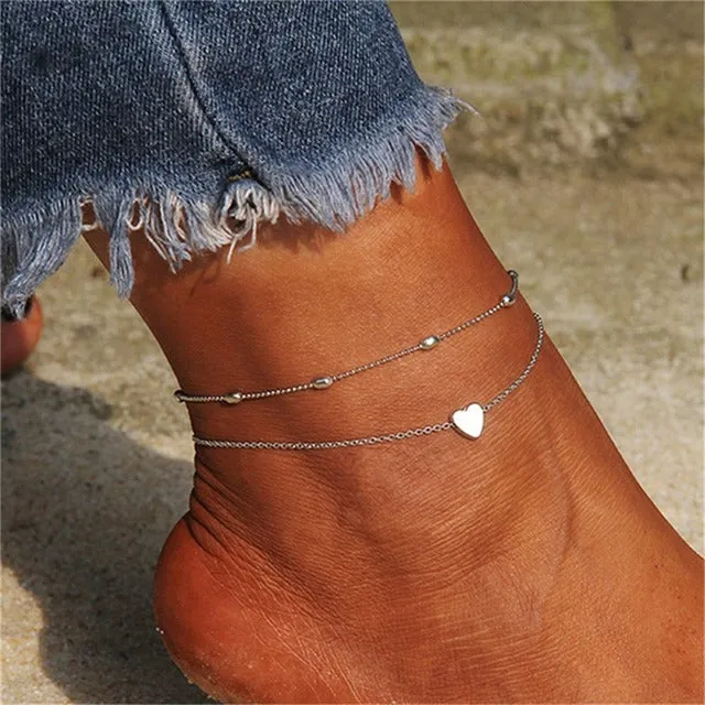 Boho Style Stars Anklet Fashion Multilayer Foot Chain