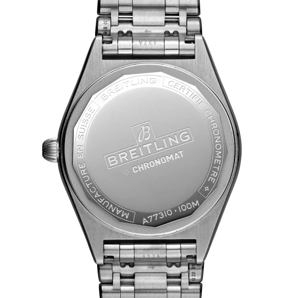 Breitling Chronomat 32mm White Dial Diamond Ladies Quartz Watch A77310101A3A1