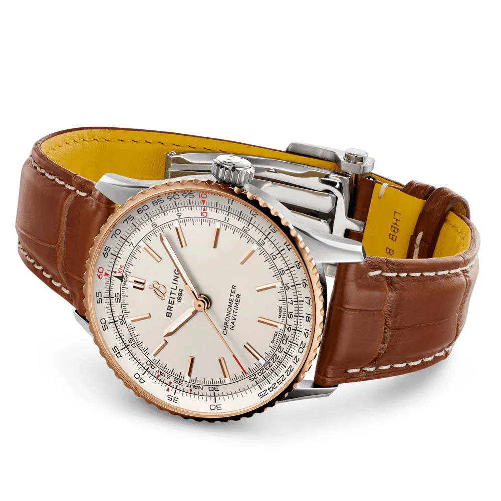 Breitling Navitimer 41mm Cream Dial 18ct Rose Gold and Steel Automatic Gents Watch U17329F41G1P1