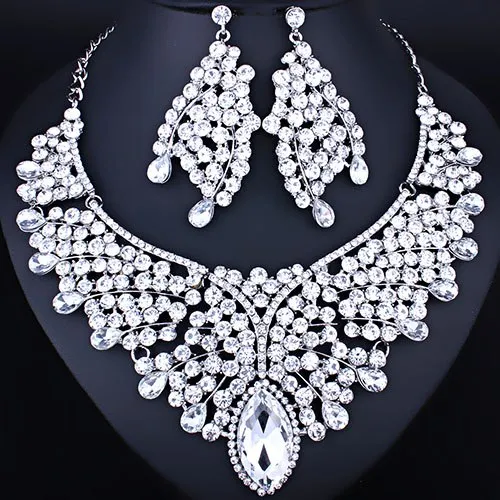 Bridal Jewelry Sets for Women with High Quality Crystal Rhinestones