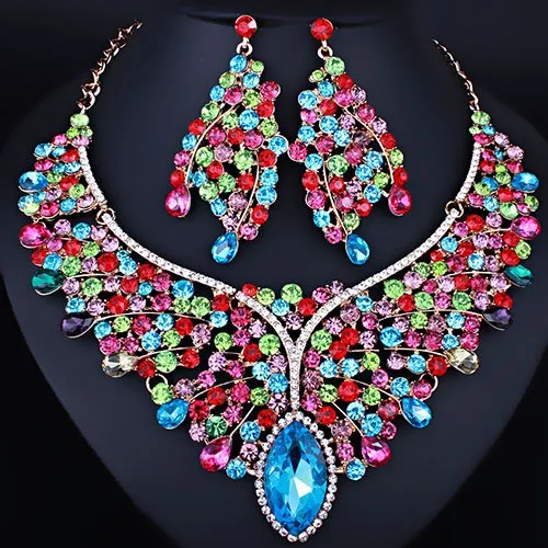 Bridal Jewelry Sets for Women with High Quality Crystal Rhinestones
