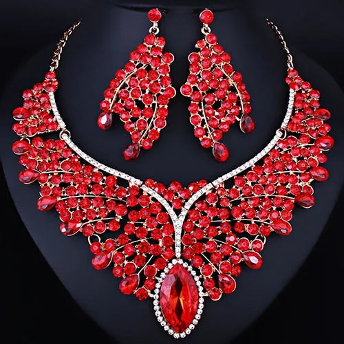 Bridal Jewelry Sets for Women with High Quality Crystal Rhinestones