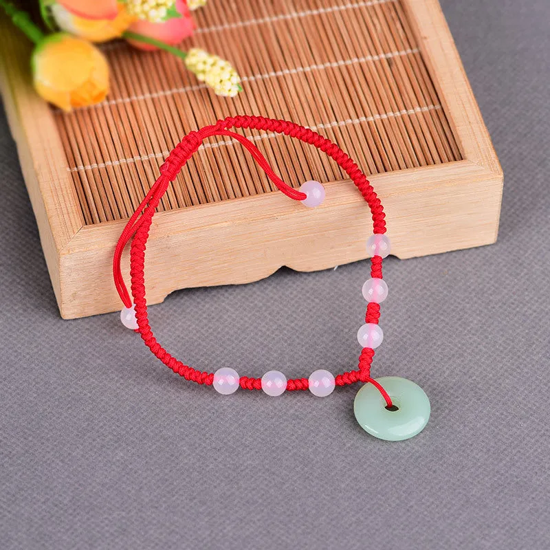 Bring Good Luck Retro Simple Red Rope Anklets