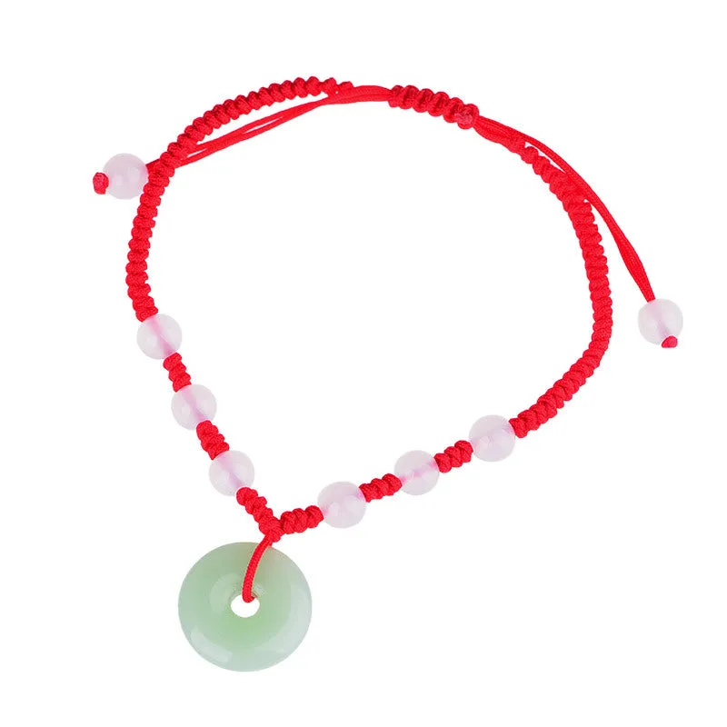 Bring Good Luck Retro Simple Red Rope Anklets
