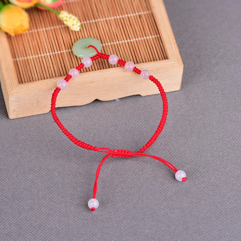 Bring Good Luck Retro Simple Red Rope Anklets