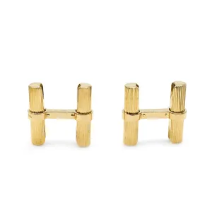 Cartier Barell Cufflinks French Assay Marks 18ct yellow Gold