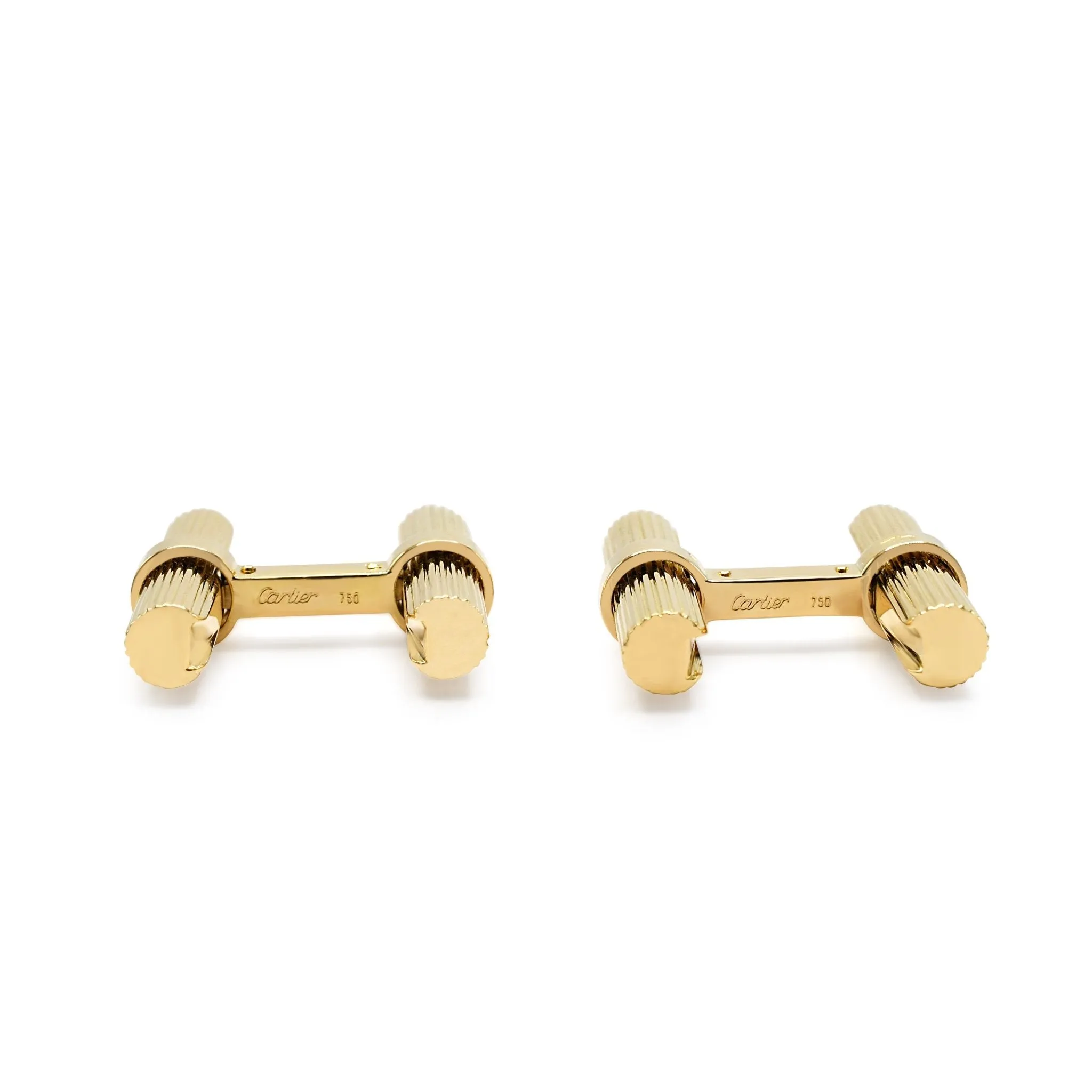 Cartier Barell Cufflinks French Assay Marks 18ct yellow Gold