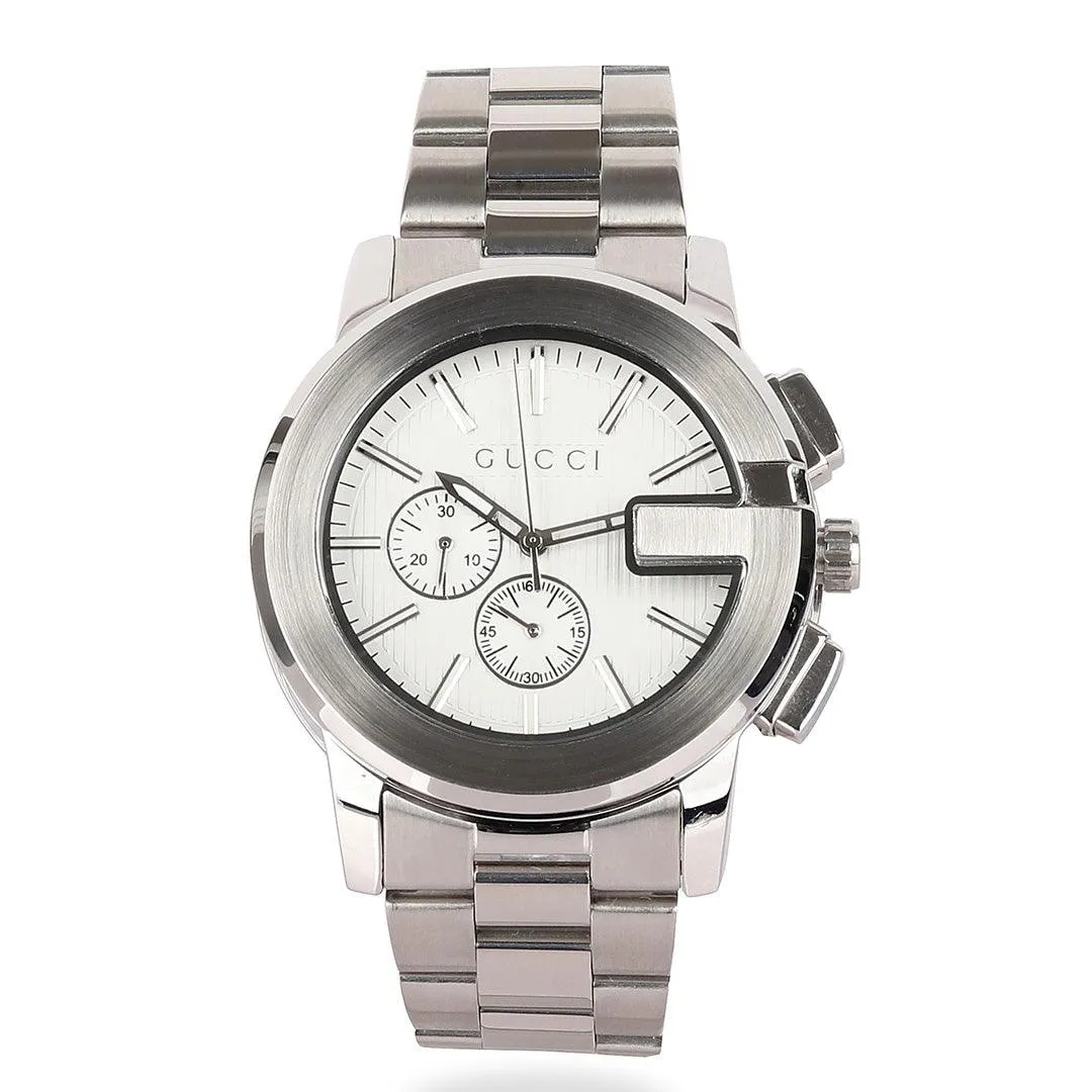 Classic Chronograph Silver Steel Watch