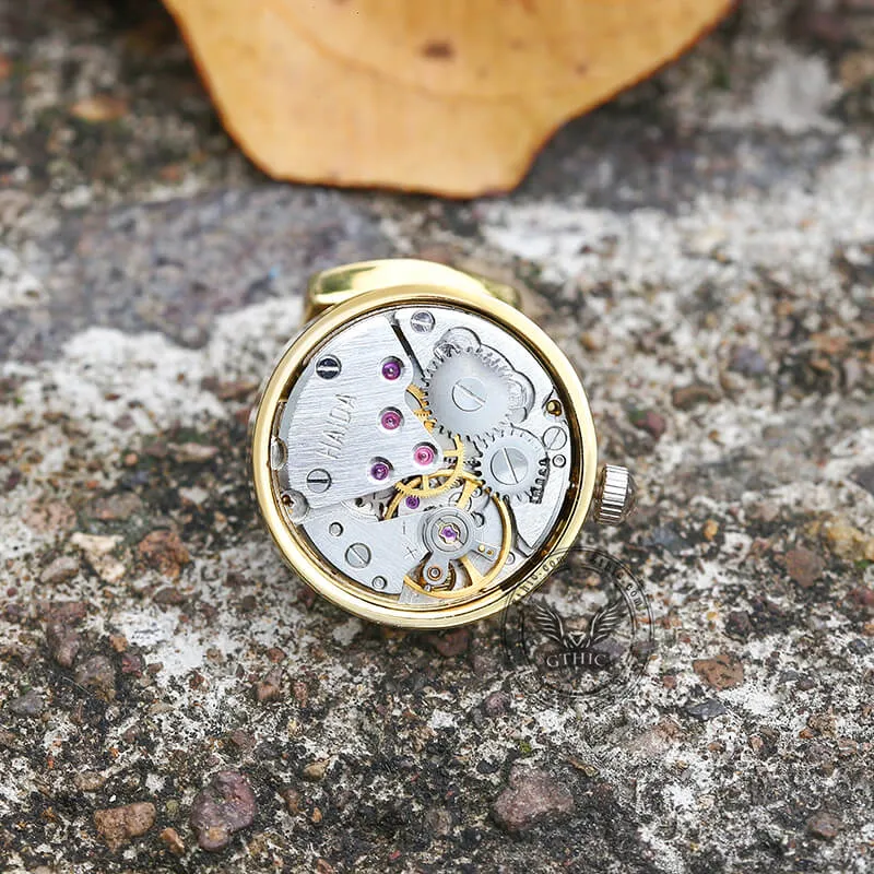 Clockwork Mechanical Watch Brass Cufflinks