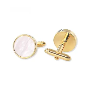 Copper Imitation Mother-of-Pearl Acrylic Cufflinks