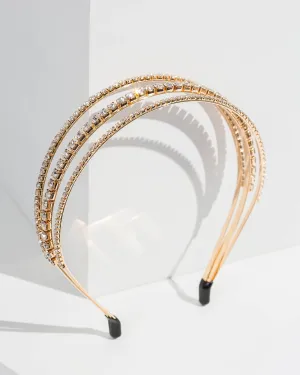 Crystal Triple Crystal Row Detail Headband