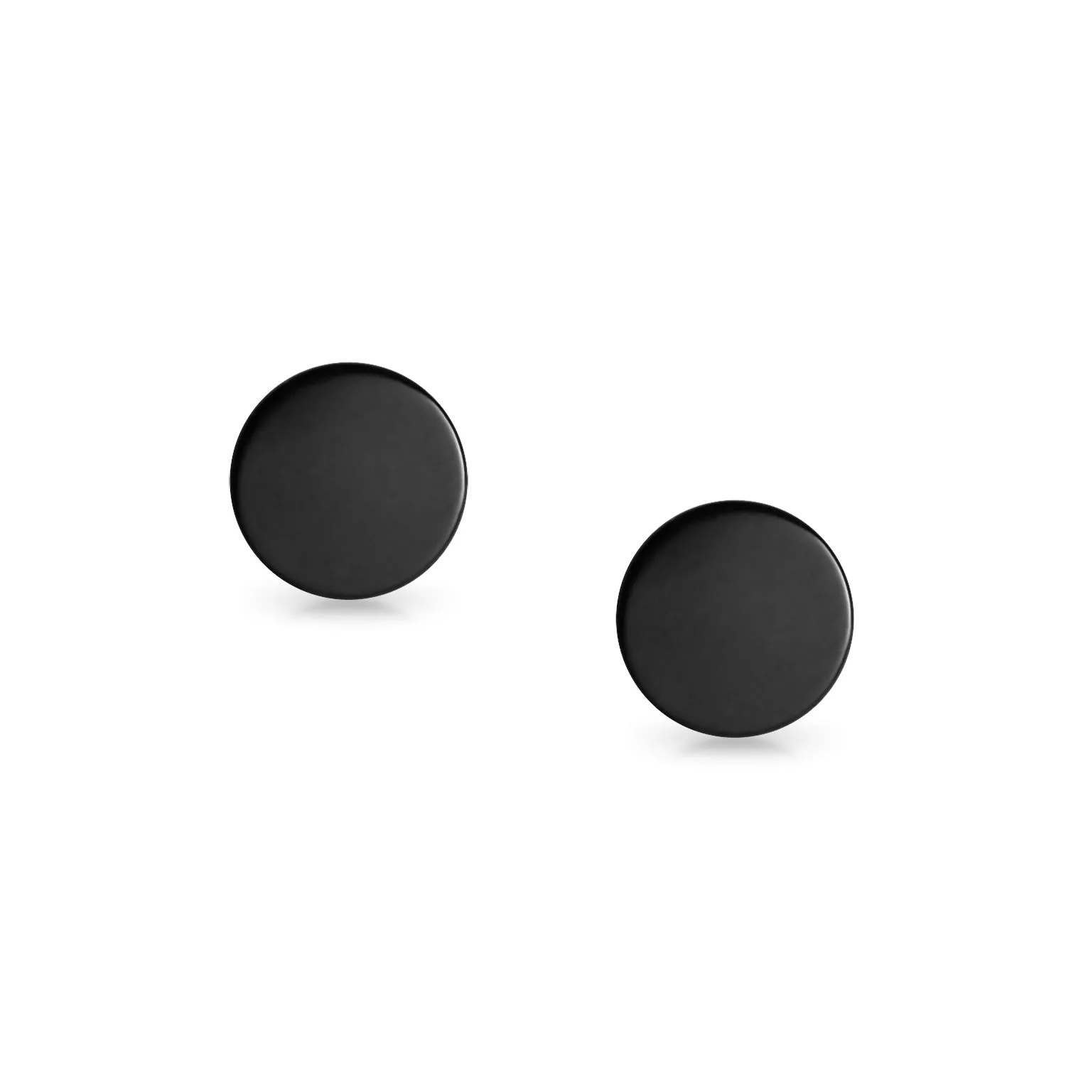 d Black Bar Bell 8MM Round Illusion Faux Ear Plug Earrings Men Surgical Steel 16G